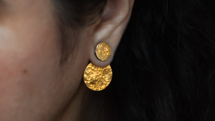 Hammered Gold Earrings