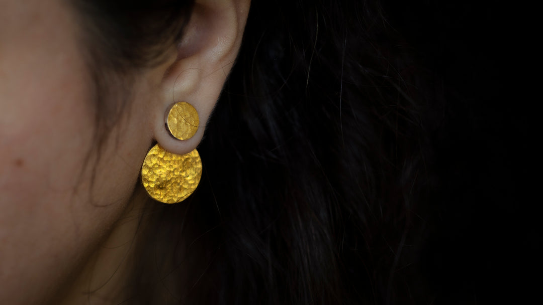 Hammered Gold Earrings