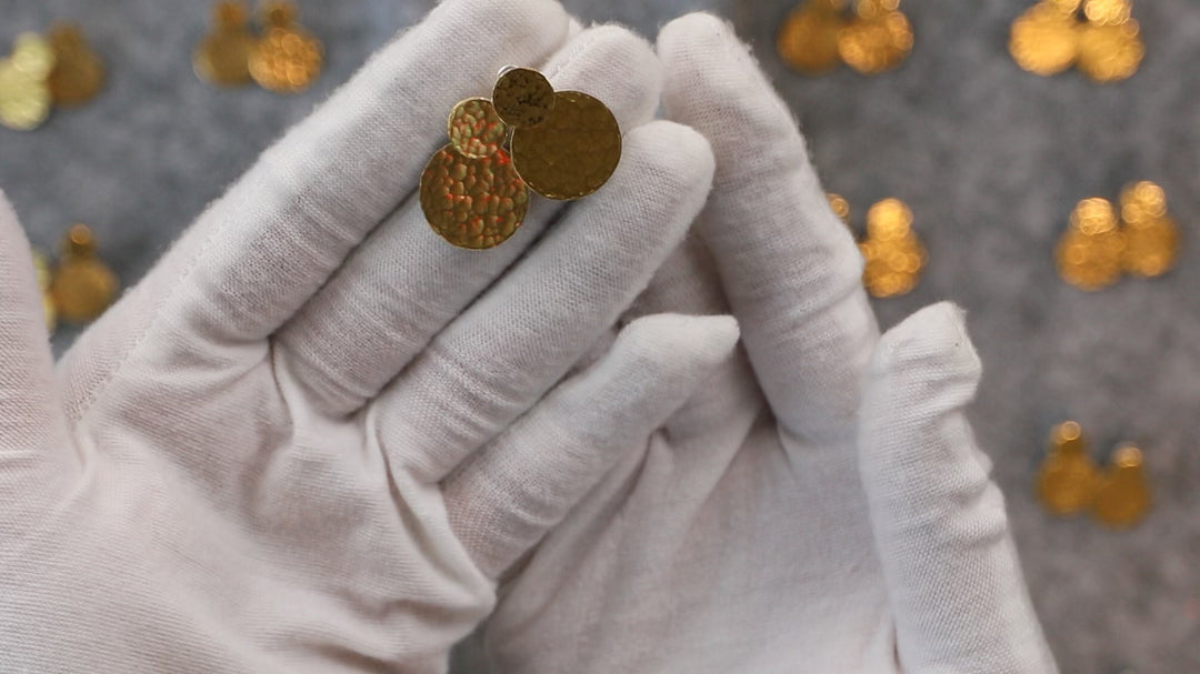 Hammered Gold Earrings
